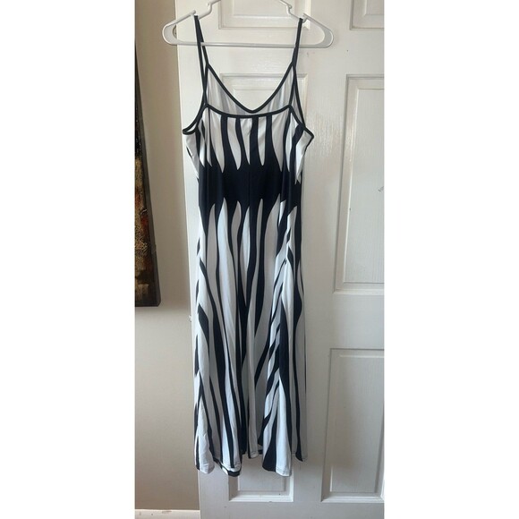 Black & white maxi dress sz L - Picture 2 of 3